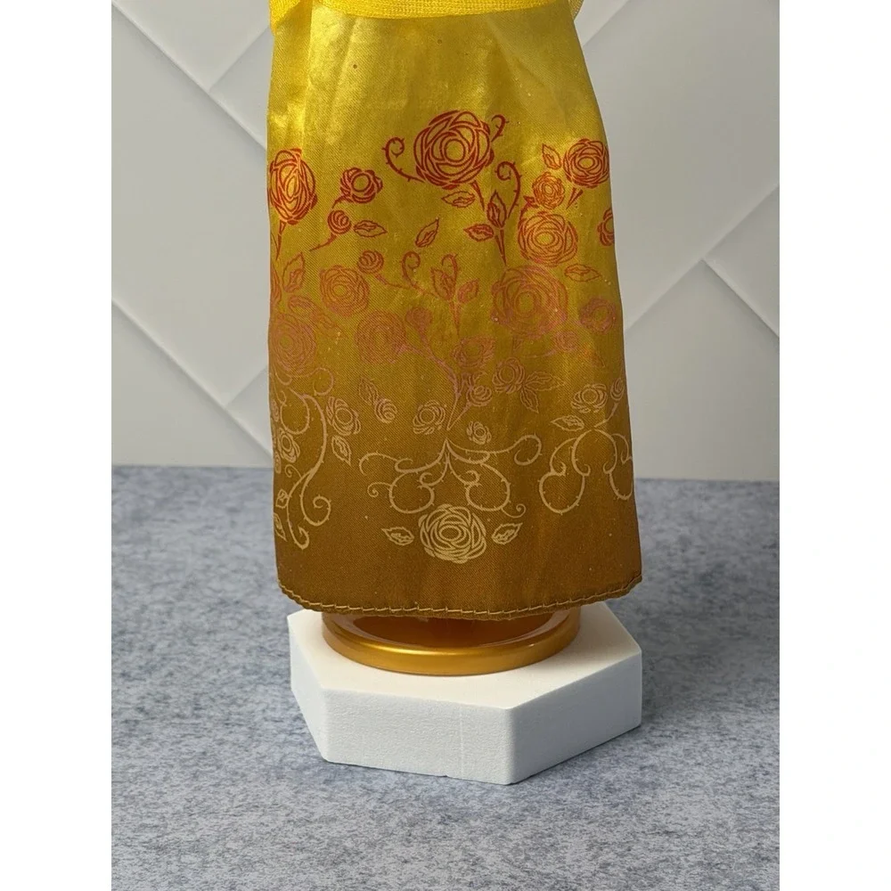 Disney Princess  Princess Belle Doll Dress Replacement Gown Yellow Glitter